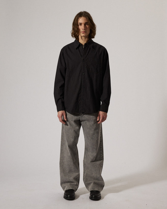 Lawrence Black Glitch Stripe Over dye