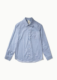 Lawrence Blue Glitch Stripe