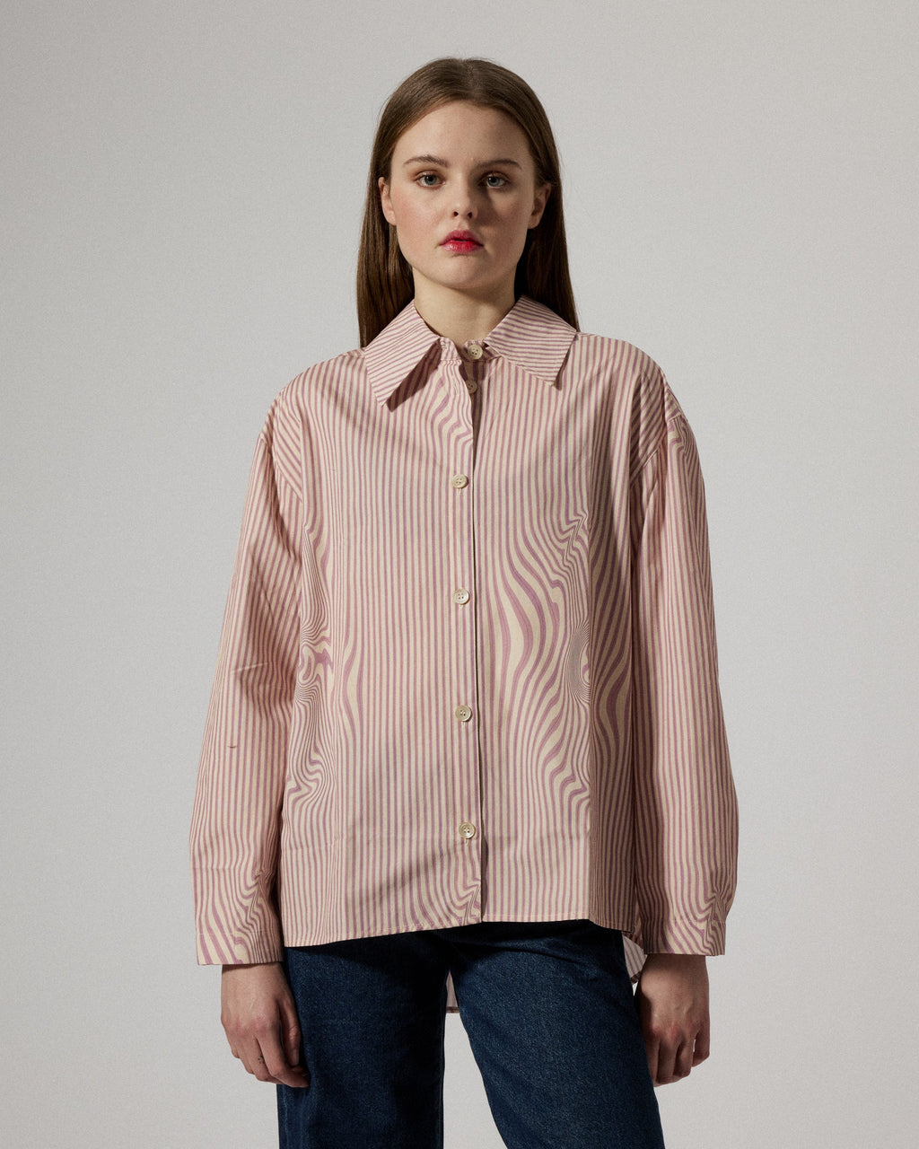 Stella Pink/coffee Glitch Stripe